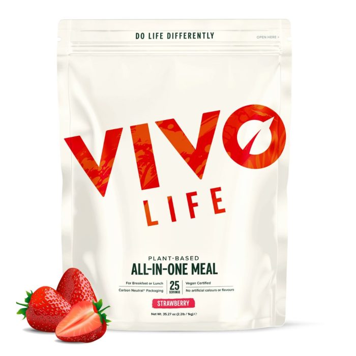 Veganska prehranska mešanica ALL-IN-ONE - Jagoda (1kg)