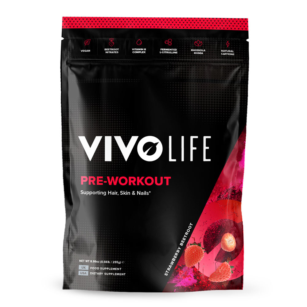 vivolife preworkout okus jagode in rdeče pese