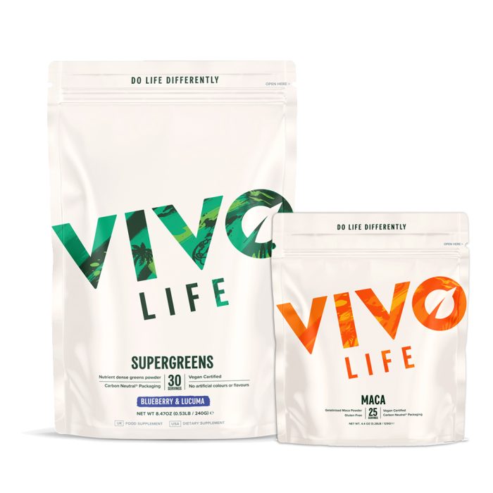 PAKET IMMUN: Vitaminska mešanica Vivo Life Suppergreens + Maca v prahu