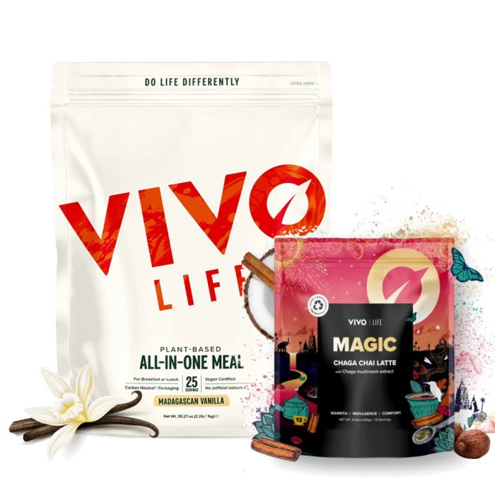 PAKET WELNESS: Veganska prehranska mešanica Whole + Rastlinski latte napitek Magic